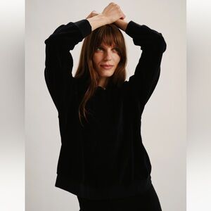 SUZIE KONDI Samos Oversized Sweatshirt Terry Black NWT